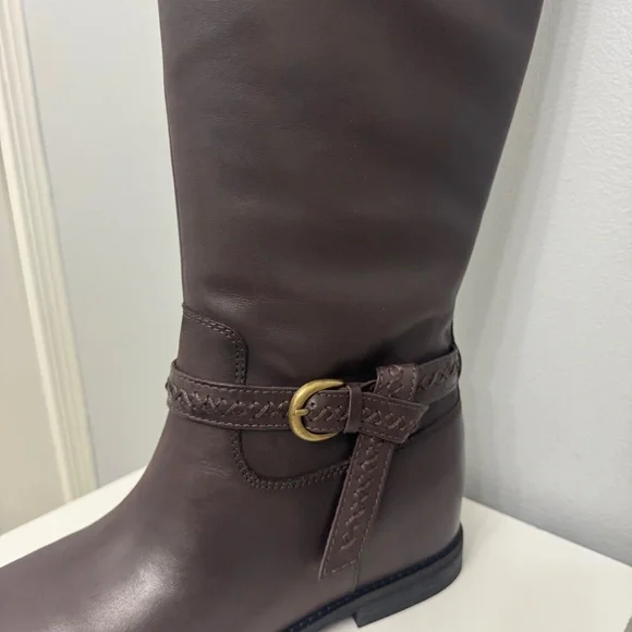 Lucky Brand Women's Maltet Knee-High Wedge Boots Haze Chocolate Le , Size 9M - Picture 3 of 12